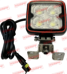 110242  Rückfahrleuchte / Arbeitsscheinw. LED 12W 1000lm, rechteckig, m.AMP-Stecker